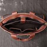 Retro Men's Portable Briefcase Horizontal Shoulder Messenger Bag Large Capacity Computer