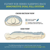 Klymit KSB Lightweight Mummy Sleeping Bag, 20°F Cold Weather Sleeping Bag for Camping, Hiking, and Backpacking, Gray, Large