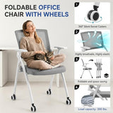 100Pack Folding Office Chair on Wheels,Heavy Duty Conference Training Chair