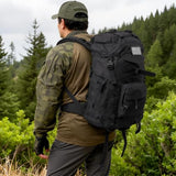 AUMENTAR 50L Tactical Backpack for Men and Women, Water-Resistant Molle Rucksack, Large Military Assault Pack for Hiking, Hunting, Camping, Gym & Outdoor Survival Black