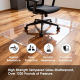ProsperJoyChant Elasticity Clear Chair Mat 40" x 60" - Transparent Protective Floor Mat for Hardwood