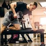 ATIVAFIT Adjustable Dumbbell Set 11–88LB Single, Heavy Adjustable Free Weight with Quick Dial, Double Safety Lock & Anti-Slip Steel Grip for Advanced Strength Training