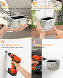 Aootek New Solar Motion Sensor Lights 120 LEDs with Lights Reflector,270° Wide Angle, IP65 Waterproof, Step Lights for Front Door, Yard, Garage, Deck (White, Daylight White, 4-Pack)