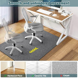 Placoot Desk Chair Mat for Hardwood Floor & Tile 55"x35" Office Chair Mat for Rolling Chairs Large Anti-Slip-Recyclable