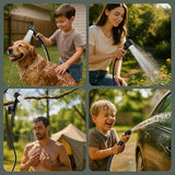 IGRL Portable Shower for Camping, Powerful 10L/Min Water Flow, Rechargeable Shower Pump with Bath Sponge, 4 Spray Modes, IPX8 Waterproof, 7800mAh Battery, Ideal for Hiking, Travel, Car Wash, Pet