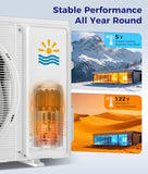 17000 BTU Mini Split AC/Heating System - Pre-charged Split Air Conditioner with Heat Pump, 17 SEER2, 230V Energy Efficient