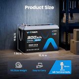 12V 300Ah Lithium LiFePO4 Battery (APP Monitoring&Energy Storage&Starting)