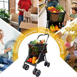 Detachable Baskets & 360°Swivel Wheels, Ultra-Light Frame, Lightweight Hand Cart 40 Gallon Large Capacity for Groceries