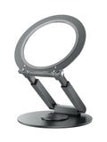 Anifrim Telescopic Laptop Stand with 360° Rotation, Adjustable Height & Tilt Swivel Laptop Riser, Ergonomic Standing Desk Converter for 10-17" MacBook Pro/Air, Dell, HP – Supports up to 22lbs (Gray)