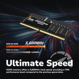 DATO DDR5 SODIMM 64GB Kit 32GBx2 Laptop RAM 5600MHz PC5-44800 CL46 1