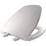 BEMIS 1240200 Eljer Emblem Plastic Toilet Seat, Made Specifically for Eljer Emblem Toilets, Made in USA, Round, White