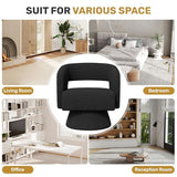 Nebuaegis Swivel Accent Chair Set of 2, Modern Comfy Teddy Barrel Chairs