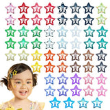 CYBAUG 60 Pcs Y2K Star Hair Clips for Girls – Cute Candy Color Hair Accessories, Star Barrettes for Everyday Wear and Parties