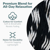 Sunnydaze Handwoven XXL Thick Cord Mayan Double Hammock for Outside - 625-Pound Capacity Heavy-Duty Outdoor Hammock - Black/Natural