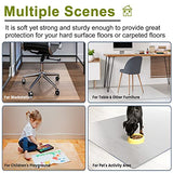 Transparent Vinyl Carpet Protector Roll - Heavy Du Office Chair Mat for Wood