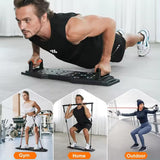 Push Up Board | Portable 25-In-1 Push up Board for Men | Pilates Bar & 20 Fitness Accessories with Resistance Bands & Ab Roller Wheel | At Home Gym, Pushup Handles for Floor | Professional Strength Training Equipment For Man and Women Flexfinity