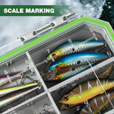 Ghosthorn Fishing Tackle Box, Waterproof 3600 and 3700 Tackle Trays, Plastic Tackle Box Organizer with Removable Dividers, Storage Lure Box and Terminal Tackle Storage