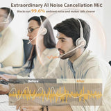 Bluetooth Headset with Microphone,Wireless Headset V5.2 with AI Noise Canceling Mic&USB Dongle