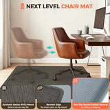 BAGAIL Office Chair Mat for Hardwood Floor, 35"x47" Heavy Duty Computer Chair Mat - Fast Flat & Smooth Glide - Dark Brown