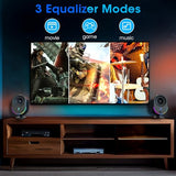 Computer Speakers, littoak Bluetooth PC Speakers, AC Powered Gaming Speaker with 3 EQ Modes