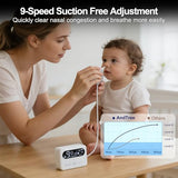 Electric Nasal Aspirator for Baby, 9 Adjustable Suction Power,Nose Cleaner Travel Kit,LED Display,Night Light and Music Soothing Function, Electric Nose Sucker for Newborns/Infants