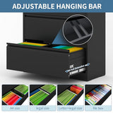 Metal Lateral File Cabinets for Home Office,Steel Wide Filing Organization Storage Cabinets for Hanging Files