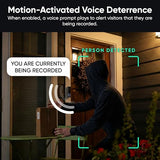 Wyze Battery Video Doorbell Wireless Camera, 1536x1536 HD+ with Color Night Vision, 2-Way Audio, 1:1 Head-to-Toe View