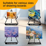 Tabletop Easels, Black Steel Table Top Easels for Display, Adjustable Portable Table Top Easel for Paintings
