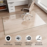 Glass Chair Mat 48" x 60" Heavy Duty Tempered Glass Office Chair Mat
