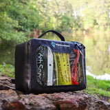 Evolution Fishing Plastix Case – Medium, Waterproof Soft Plastic Lure Storage Box, EVA Structured Interior, Clear Lid, Removable Dividers, Tackle Organizer