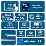 HP OmniBook AI Laptop Computer | Intel Ultra 9 285H | 32GB RAM, 1TB SSD | 16” Touchscreen | Long Battery Life and Fast Charging