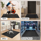 Black Chair Mat for Hardwood Floor, 58 x 84 Inch Plastic Floor Protector, 5'×7' Area Rug for Dining Room
