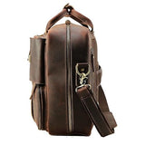 Eather Messenger Bag for Men Full Grain Leather Laptop Briefcase