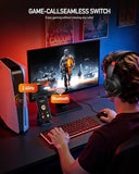 PS5 Headset with 2.4GHz for Ps5, Ps4, PC, Switch, Bluetooth 5.3 + 100Hrs Gaming Headphones with Noise Canceling Mic for Laptop