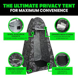 Rhino USA Portable Pop Up Privacy Changing Tent - Ultimate Outdoor Camping Shower, Camp Toilet, Rain Shelter for Beach and Camping - Lightweight and Sturdy, Instant Setup While On-The-Go