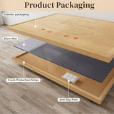 MYSUNORIA Tempered Glass Chair Mat for Carpet, 46"x55" Grey Floor Mat
