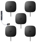 HP USB-C 100W G6, BS7S5AA#ABA, Docking Station with 100W Power Delivery & Bundle with Dockztorm Hub (USB-C, HDMI, DisplayPort, Ethernet, Nano Lock, USB-A) 5 Pack