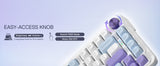 Redragon K673 MAX 75% Wireless Gasket RGB 81 Keys PBT Mechanical  Hot-Swap Gaming Keyboard, Custom Linear Switch
