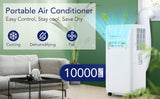 10,000 BTUPortable Air Conditione, Powerful Cooling Up To 450 Sq.Ft, 3-in-1