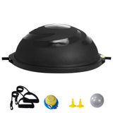 VEVOR 26-inch Half Exercise Ball Trainer, 1500 lbs Capacity Balance Ball, Includes Resistance Bands and Pump, Ideal for Full Body Workouts, Yoga, and Strength Training at Home Gym, Black