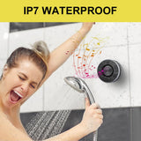 Bluetooth Shower Speaker, Portable Speaker Bluetooth 5.3 with Suction Cup, Wireless Speakers Waterproof IP7, RGB Lights, Built-in Mic, Small Speakers for Bathroom, Party, Beach, Pool 2025 new, Black