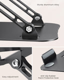 Laptop Stand, Adjustable Laptop Stand for Desk, Aluminum Computer Stand Portable Laptop Riser