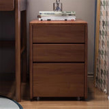 b89PvQuQt Office Cabinet Office File Cabinet Wooden Storage Small Mobile Drawer with Wheels Under Desk Short(White)