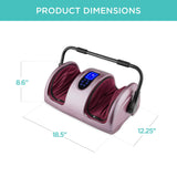 Best Choice Products Heated Shiatsu Foot Massager for Pain Relief, Plantar Fasciitis, Neuropathy, Blood Circulation w/Compact Design - Rose Gold