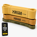 Battle Bands Resistance Bands – Pull Up Assistance Bands & Stretch Bands for Exercise – Heavy Duty Workout Resistance Bands Set for Strength Training, Powerlifting, Home Gym & Stretching – Men & Women