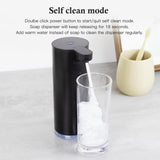 LAOPAO Automatic Soap Dispenser Foaming: Rechargeable Touchless Soap Dispenser Stainless Steel Foam Soap Dispenser for Bathroom Hand Soap Pump for Kitchen Xmas Gift, 9oz, Black