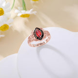 Oseew 2027 High School Senior Class Ring for Women (Rose Gold)