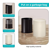 YOJIA 12L Metal Trash Can with Swing Lid, White