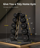 okugafit Dumbbell Rack Stand Only, 5 Tier Compact A-Frame Dumbbell Rack with Upgraded Handle, Weight Rack for Dumbbells, Dumbbell Rack for Home Gym Space (Not Included Dumbbells) okugafit