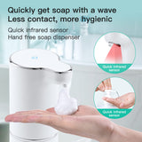 LAOPAO Soap Dispenser, Automatic Foaming Hand Soap Dispenser Touchless Rechargeable Bathroom Countertop Soap Pump for Kids Xmas Gift 300ml